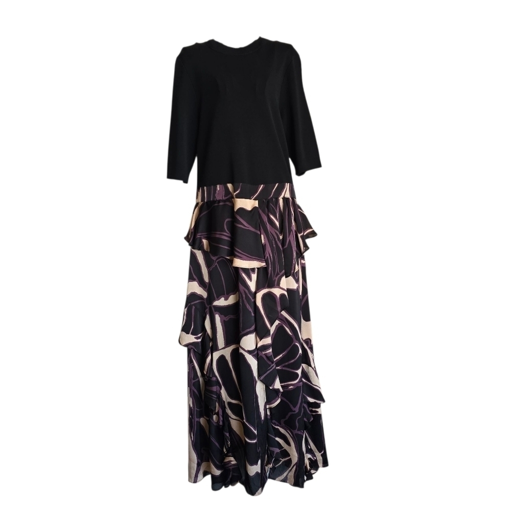 🔥Ted Baker Serepha Fitted Knit Bodice Dress With Ruffle Skirt, Size 4 - Picture 3 of 9